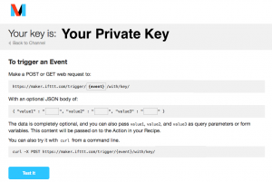 IFTTT MakerChannel